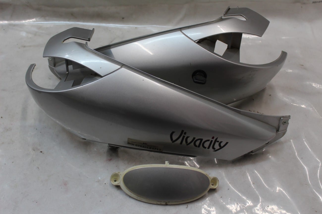 Cladding Set Style Silver for Peugeot Vivacity 50  Metallic Blue 6 Pieces 