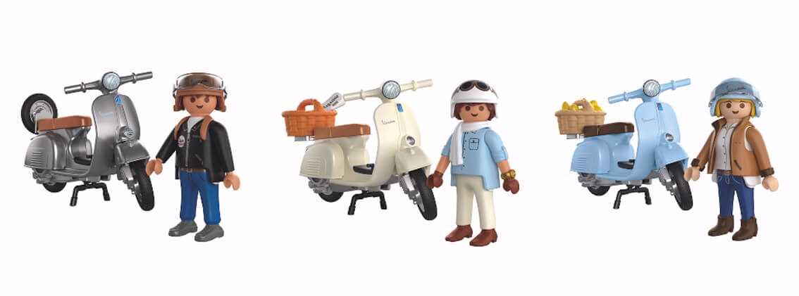Playmobil-Sammlermodelle zum 80. Geburtstag von Vespa